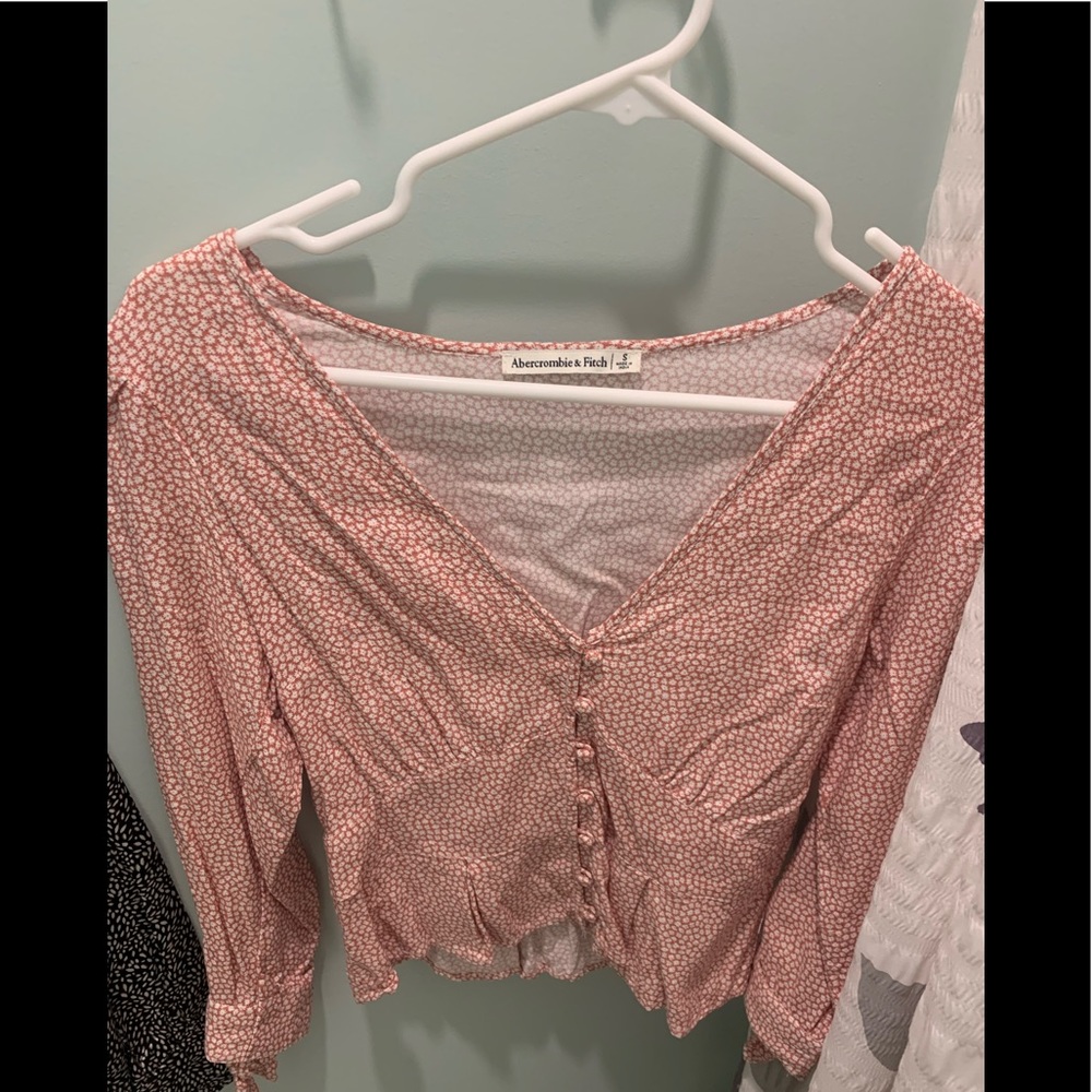 A and F size small pink blouse
